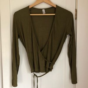 American apparel wrap top